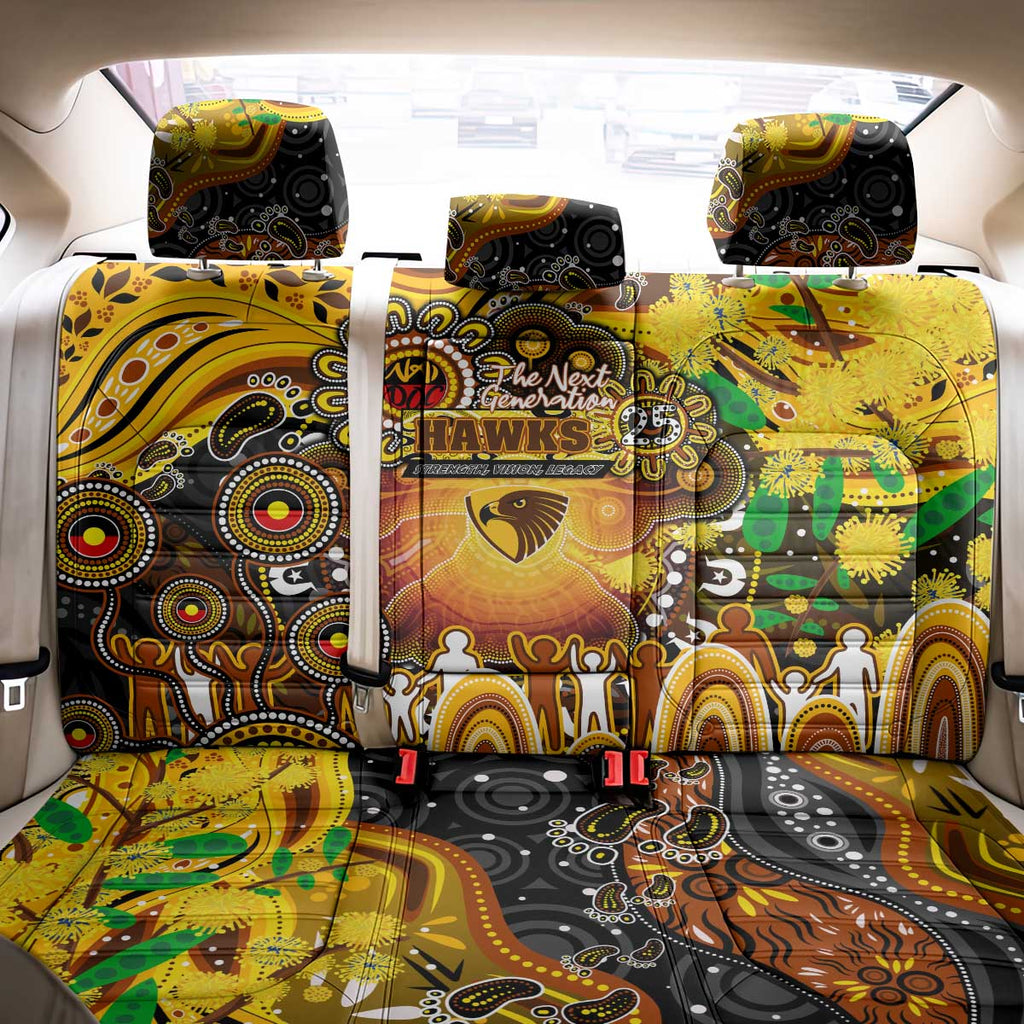 NAIDOC Week 2025 Hawks Football Back Car Seat Cover Aboriginal Dot Painting