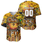 Personalised NAIDOC Week 2025 Hawks Football Baseball Jersey Aboriginal Dot Painting
