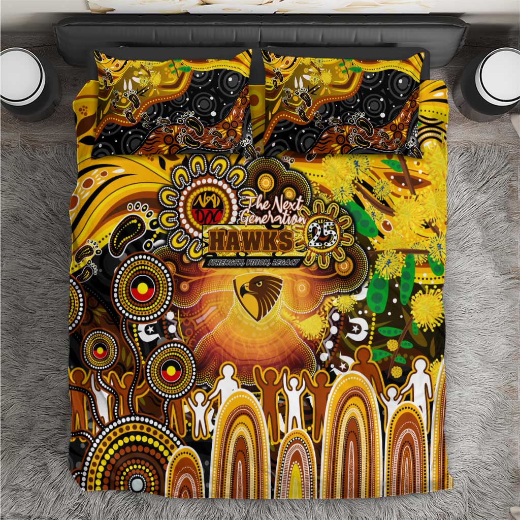 NAIDOC Week 2025 Hawks Football Bedding Set Aboriginal Dot Painting