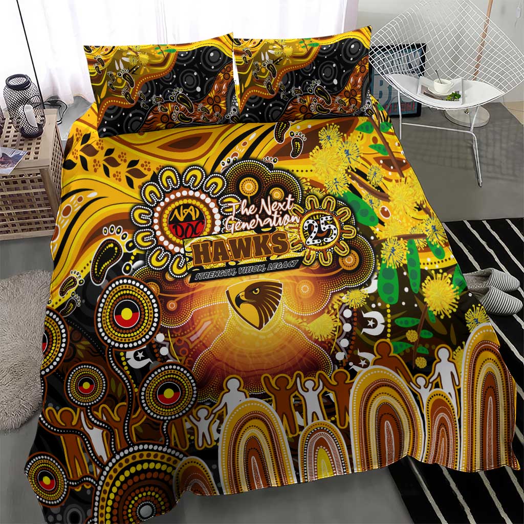 NAIDOC Week 2025 Hawks Football Bedding Set Aboriginal Dot Painting