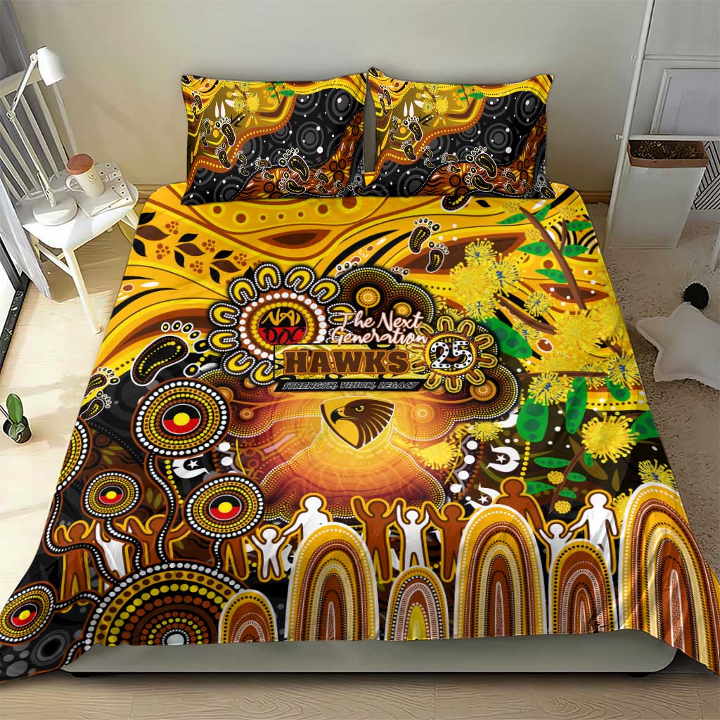 NAIDOC Week 2025 Hawks Football Bedding Set Aboriginal Dot Painting