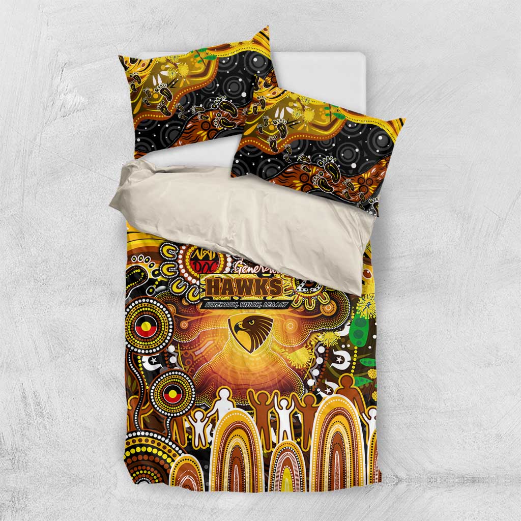 NAIDOC Week 2025 Hawks Football Bedding Set Aboriginal Dot Painting