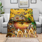 NAIDOC Week 2025 Hawks Football Blanket Aboriginal Dot Painting