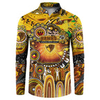 Personalised NAIDOC Week 2025 Hawks Football Button Sweatshirt Aboriginal Dot Painting