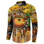 Personalised NAIDOC Week 2025 Hawks Football Button Sweatshirt Aboriginal Dot Painting