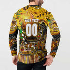 Personalised NAIDOC Week 2025 Hawks Football Button Sweatshirt Aboriginal Dot Painting