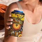 NAIDOC Week 2025 Hawks Football 4 in 1 Can Cooler Tumbler Aboriginal Dot Painting