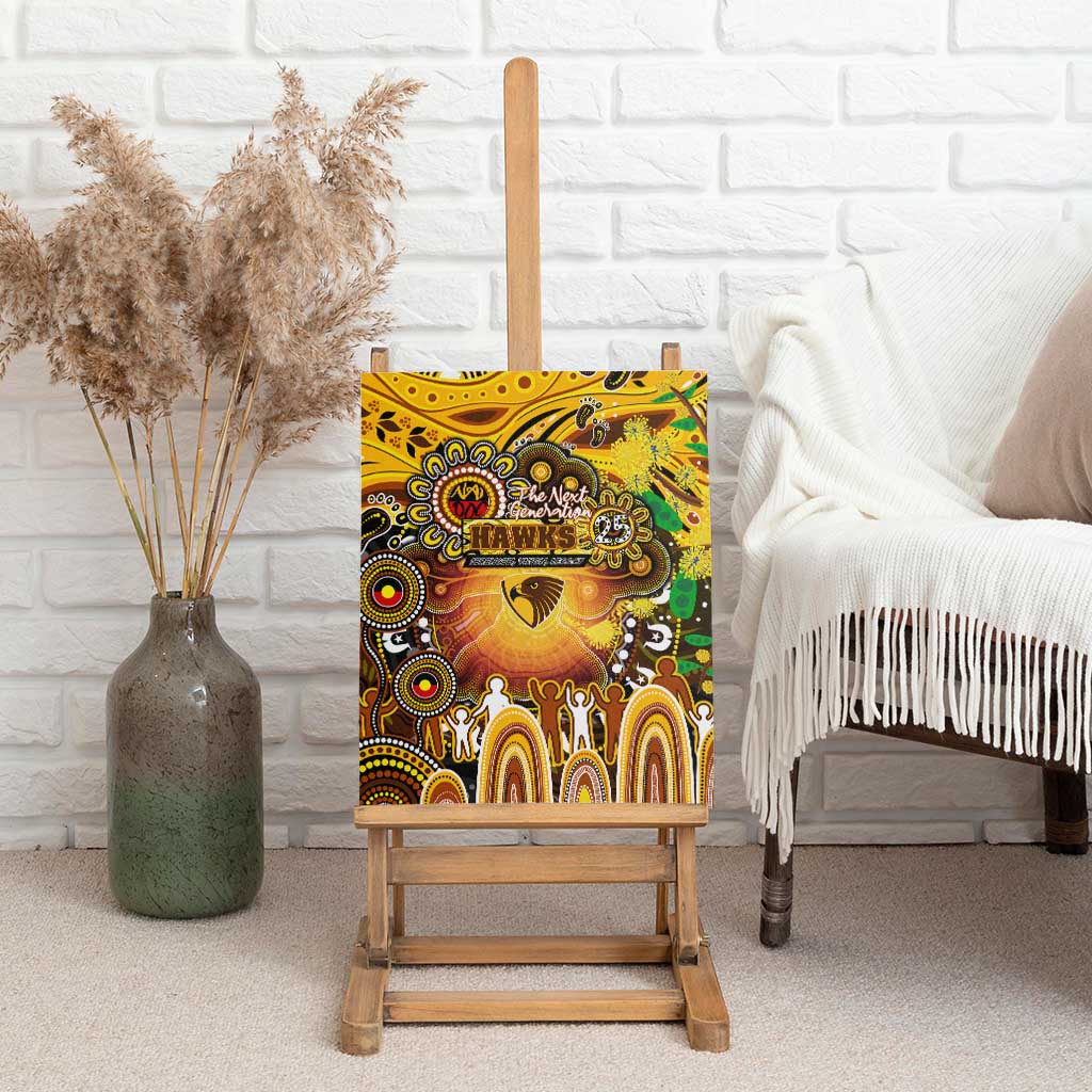 NAIDOC Week 2025 Hawks Football Canvas Wall Art Aboriginal Dot Painting