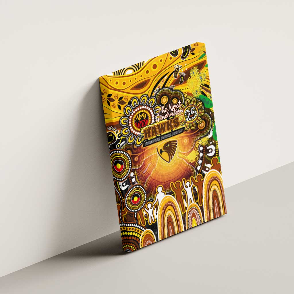 NAIDOC Week 2025 Hawks Football Canvas Wall Art Aboriginal Dot Painting