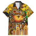 Personalised NAIDOC Week 2025 Hawks Football Family Matching Mermaid Dress and Hawaiian Shirt Aboriginal Dot Painting