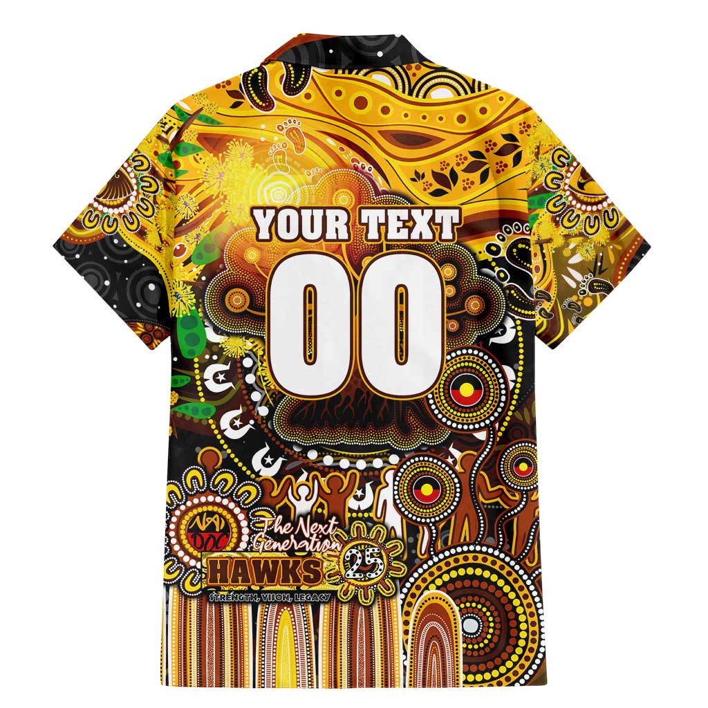 Personalised NAIDOC Week 2025 Hawks Football Family Matching Mermaid Dress and Hawaiian Shirt Aboriginal Dot Painting