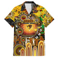 Personalised NAIDOC Week 2025 Hawks Football Family Matching Tank Maxi Dress and Hawaiian Shirt Aboriginal Dot Painting