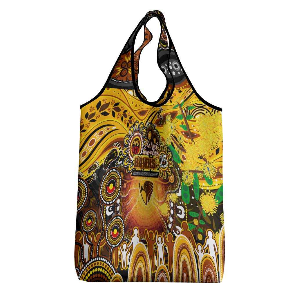 NAIDOC Week 2025 Hawks Football Grocery Bag Aboriginal Dot Painting