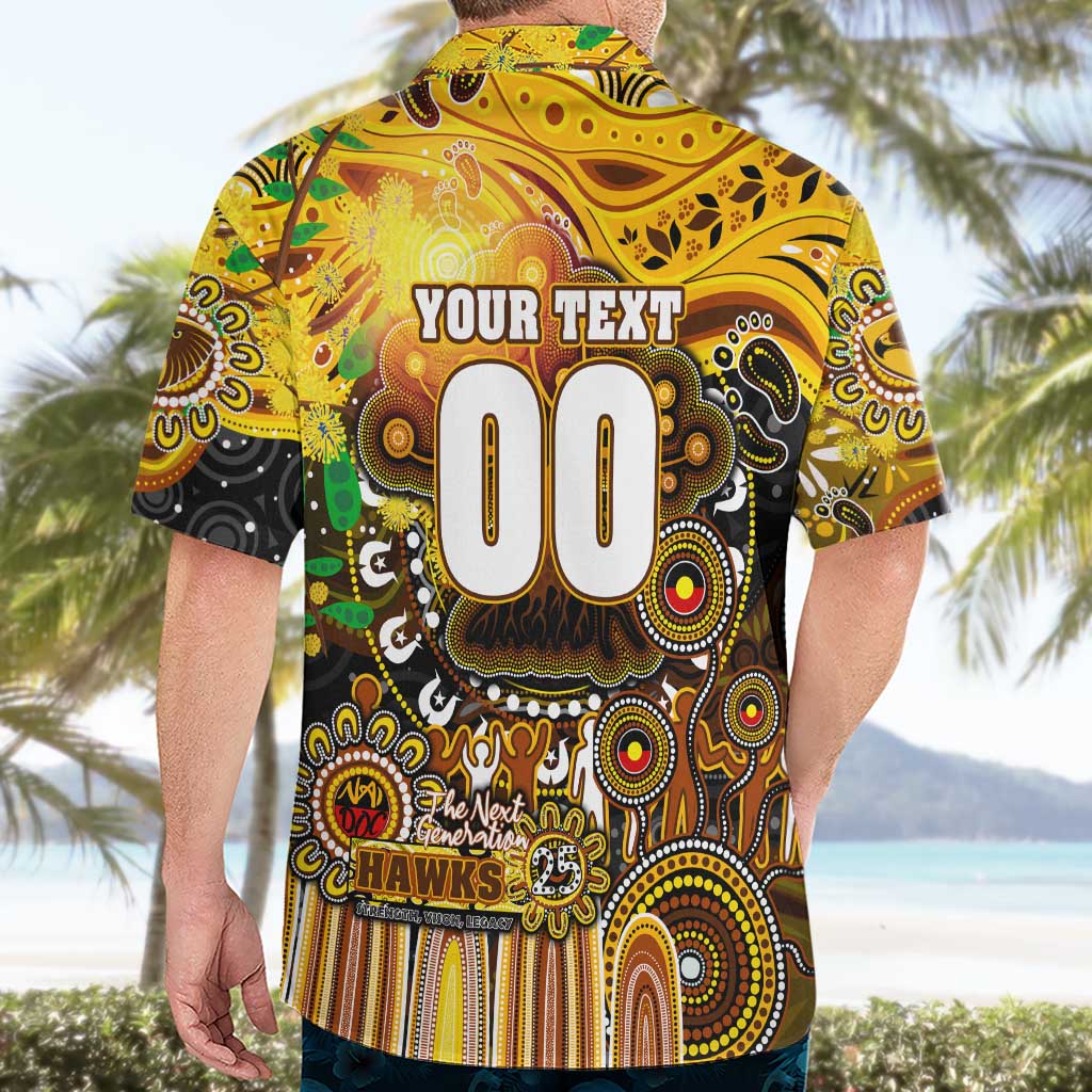 Personalised NAIDOC Week 2025 Hawks Football Hawaiian Shirt Aboriginal Dot Painting