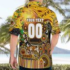 Personalised NAIDOC Week 2025 Hawks Football Hawaiian Shirt Aboriginal Dot Painting