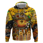 Personalised NAIDOC Week 2025 Hawks Football Hoodie Aboriginal Dot Painting