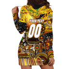 Personalised NAIDOC Week 2025 Hawks Football Hoodie Dress Aboriginal Dot Painting
