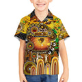 Personalised NAIDOC Week 2025 Hawks Football Kid Hawaiian Shirt Aboriginal Dot Painting
