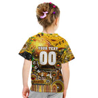 Personalised NAIDOC Week 2025 Hawks Football Kid T Shirt Aboriginal Dot Painting