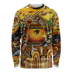 Personalised NAIDOC Week 2025 Hawks Football Long Sleeve Shirt Aboriginal Dot Painting