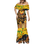 Personalised NAIDOC Week 2025 Hawks Football Mermaid Dress Aboriginal Dot Painting