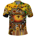 Personalised NAIDOC Week 2025 Hawks Football Polo Shirt Aboriginal Dot Painting