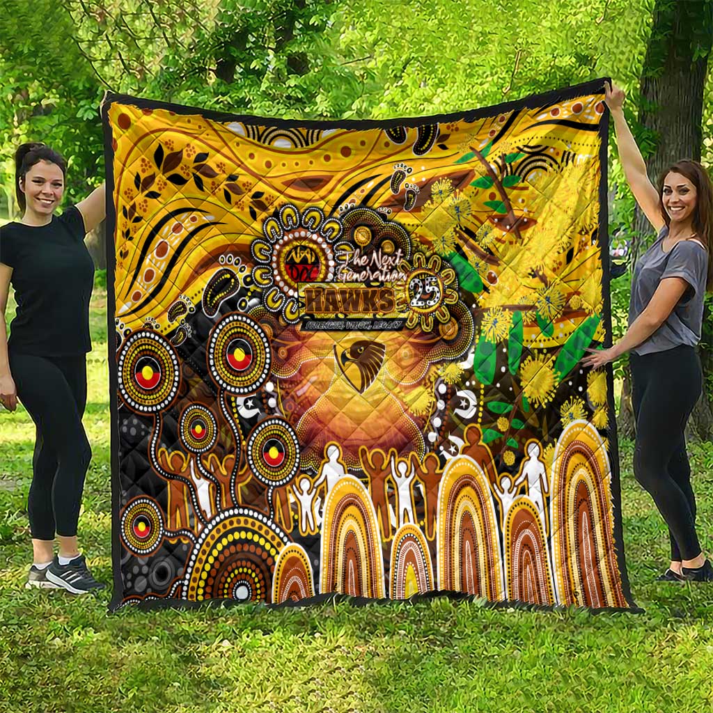 NAIDOC Week 2025 Hawks Football Quilt Aboriginal Dot Painting