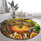NAIDOC Week 2025 Hawks Football Round Carpet Aboriginal Dot Painting