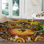NAIDOC Week 2025 Hawks Football Round Carpet Aboriginal Dot Painting