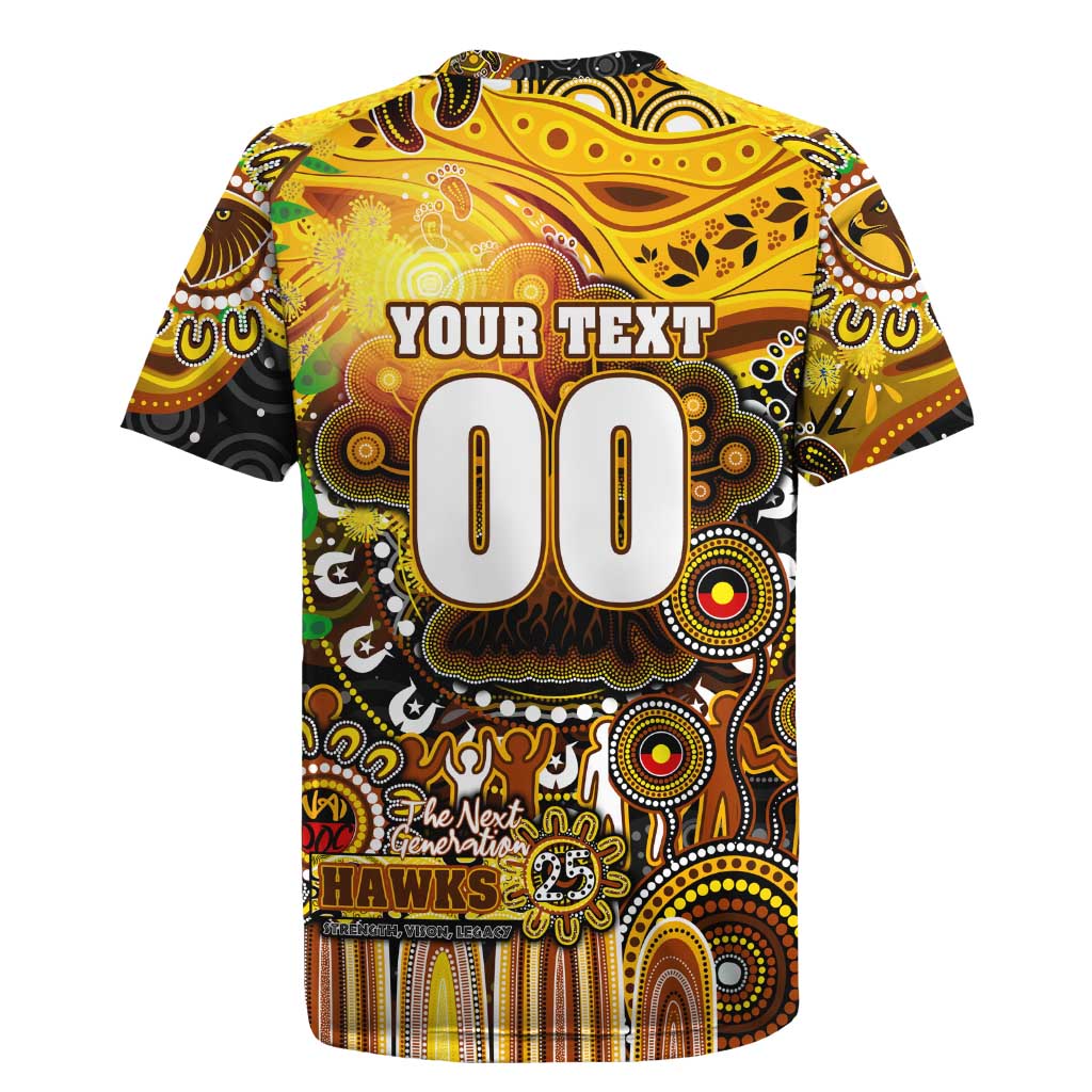 Personalised NAIDOC Week 2025 Hawks Football Rugby Jersey Aboriginal Dot Painting