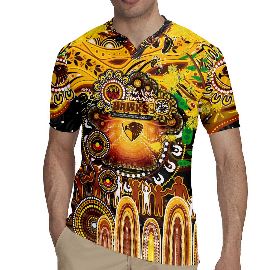 Personalised NAIDOC Week 2025 Hawks Football Rugby Jersey Aboriginal Dot Painting