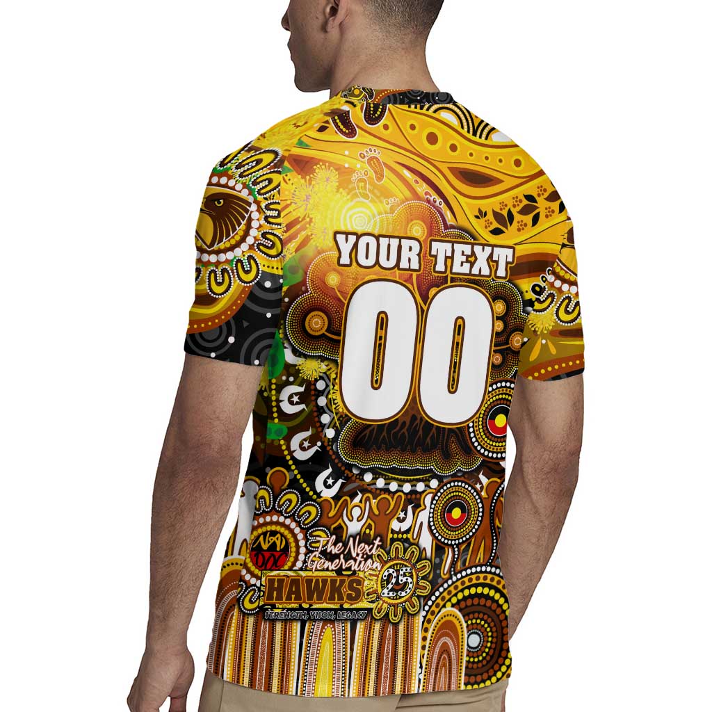 Personalised NAIDOC Week 2025 Hawks Football Rugby Jersey Aboriginal Dot Painting