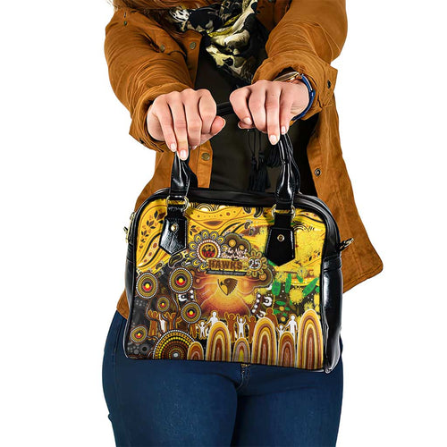 NAIDOC Week 2025 Hawks Football Shoulder Handbag Aboriginal Dot Painting