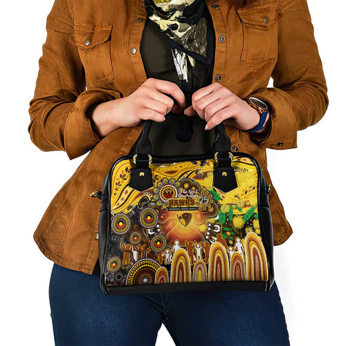 NAIDOC Week 2025 Hawks Football Shoulder Handbag Aboriginal Dot Painting