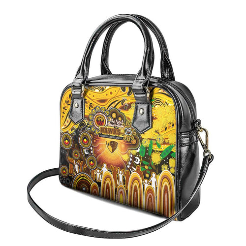 NAIDOC Week 2025 Hawks Football Shoulder Handbag Aboriginal Dot Painting