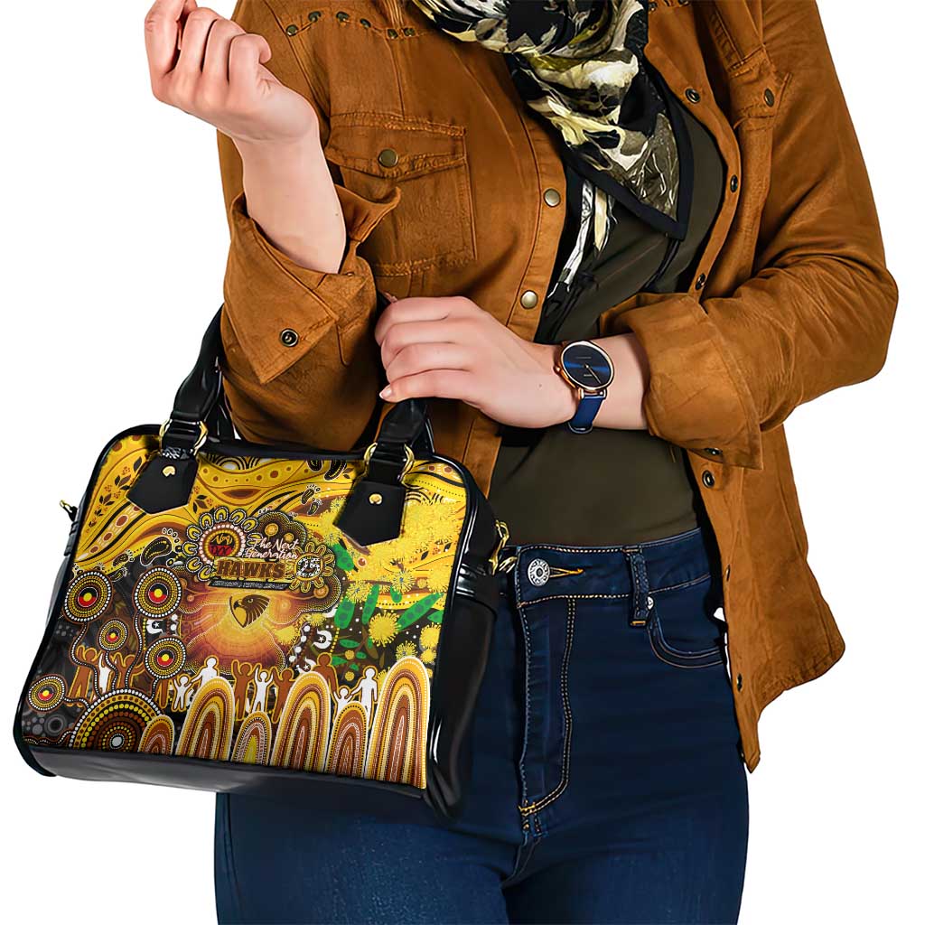 NAIDOC Week 2025 Hawks Football Shoulder Handbag Aboriginal Dot Painting