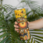 NAIDOC Week 2025 Hawks Football Skinny Tumbler Aboriginal Dot Painting