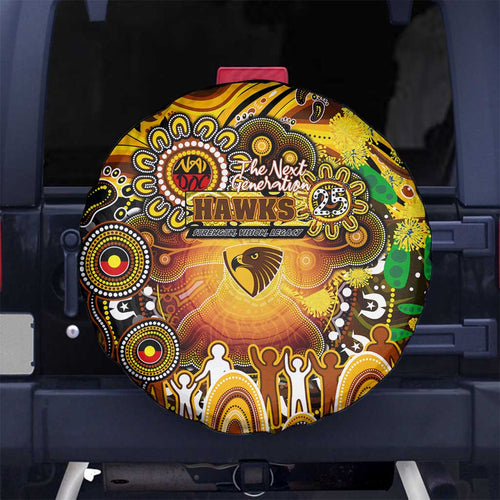 NAIDOC Week 2025 Hawks Football Spare Tire Cover Aboriginal Dot Painting