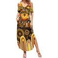 Personalised NAIDOC Week 2025 Hawks Football Summer Maxi Dress Aboriginal Dot Painting
