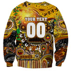 Personalised NAIDOC Week 2025 Hawks Football Sweatshirt Aboriginal Dot Painting