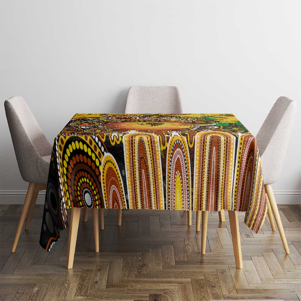 NAIDOC Week 2025 Hawks Football Tablecloth Aboriginal Dot Painting