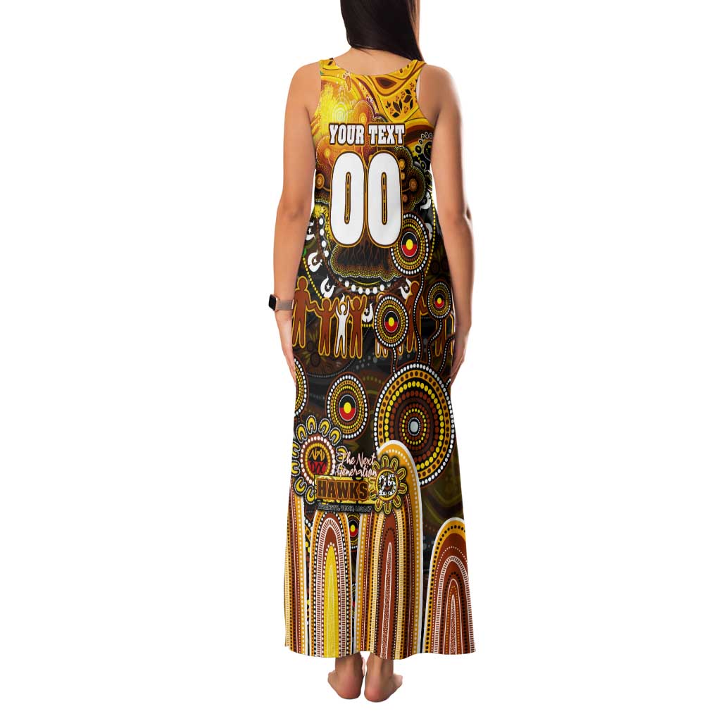 Personalised NAIDOC Week 2025 Hawks Football Tank Maxi Dress Aboriginal Dot Painting
