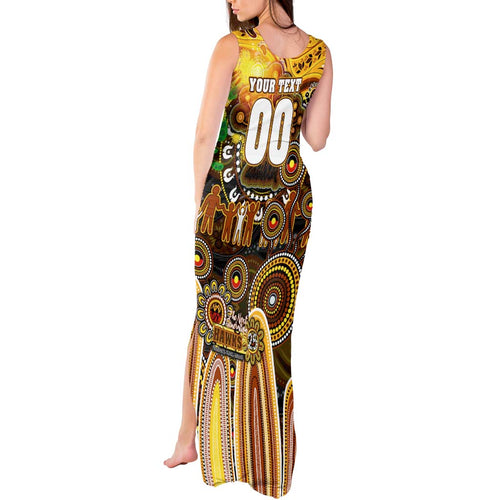 Personalised NAIDOC Week 2025 Hawks Football Tank Maxi Dress Aboriginal Dot Painting