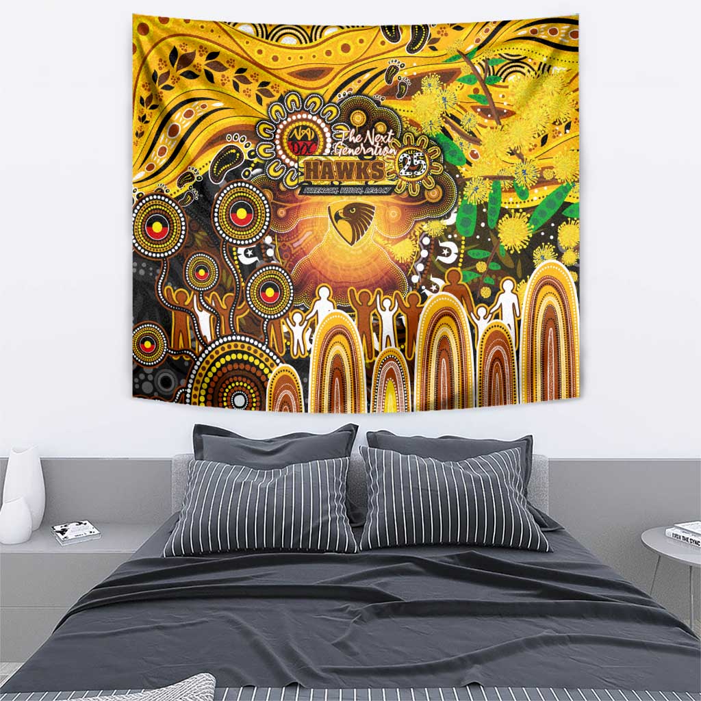 NAIDOC Week 2025 Hawks Football Tapestry Aboriginal Dot Painting