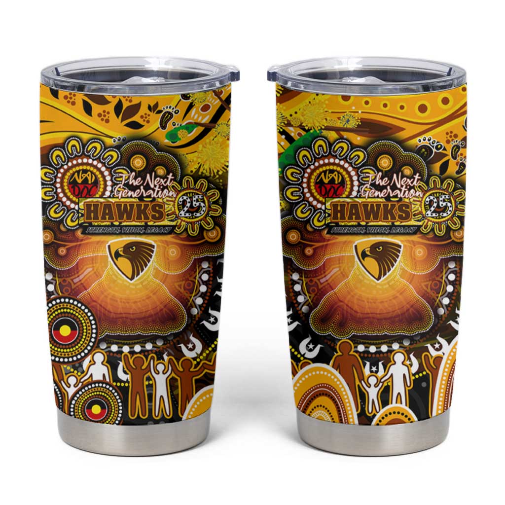 NAIDOC Week 2025 Hawks Football Tumbler Cup Aboriginal Dot Painting