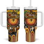 NAIDOC Week 2025 Hawks Football Tumbler With Handle Aboriginal Dot Painting