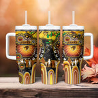 NAIDOC Week 2025 Hawks Football Tumbler With Handle Aboriginal Dot Painting