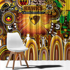 NAIDOC Week 2025 Hawks Football Window Curtain Aboriginal Dot Painting