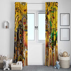 NAIDOC Week 2025 Hawks Football Window Curtain Aboriginal Dot Painting