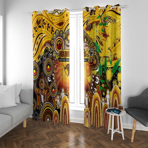 NAIDOC Week 2025 Hawks Football Window Curtain Aboriginal Dot Painting
